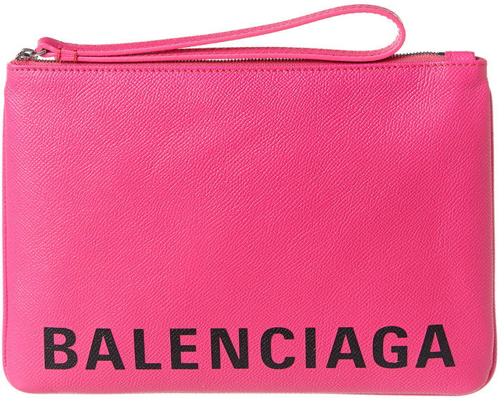 balenciaga logo pouch
