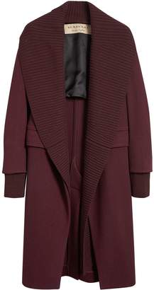 Burberry cashmere detachable collar coat