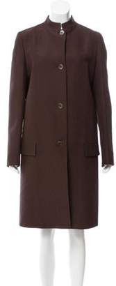 Michael Kors Jacquard Knee-Length Coat Brown Jacquard Knee-Length Coat