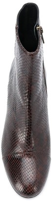 Zadig & Voltaire Snakeskin Panel Ankle Boots