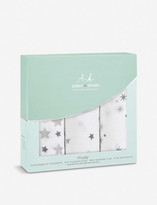 Thumbnail for your product : Aden Anais Aden + Anais Set of three Twinkle Twinkle muslin cloths