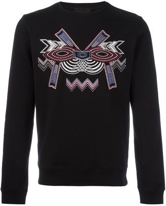 Les Hommes geometric embroidery sweatshirt