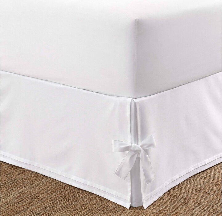 Laura Ashley Solid White Twin Tailored Bedskirt