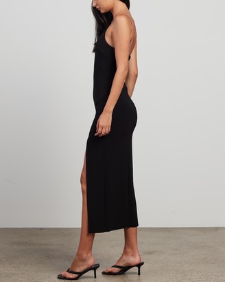 Bec & Bridge Bec + Bridge - Women's Black Midi Dresses - Fleur Asymmetric Midi Dress - Size 6 at The Iconic