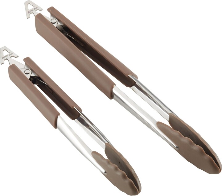 Meyer Anolon SureGrip Nonstick Nylon Locking Tongs Se t 2-Piece
