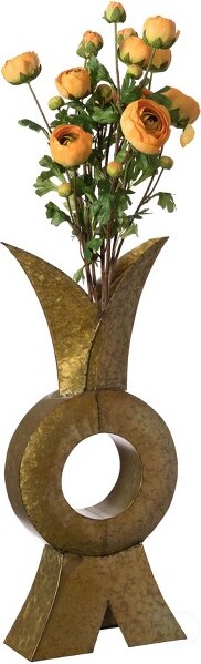 Uniquewise Modern Decorative Ceramic Table Vase Ripped Design Bottle Shape Flower  Holder