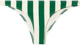 Thumbnail for your product : Solid and Striped The Rachel Striped Bikini Briefs - Emerald