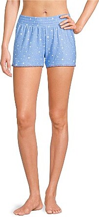 PJ Salvage Star Print Peachy Knit Coordinating Sleep Short