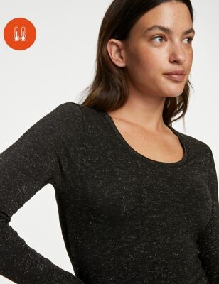 M&S Collection Heatgen™ Medium Thermal Long Sleeve Sparkle Top - ShopStyle
