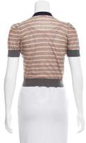 Thumbnail for your product : Brunello Cucinelli Striped Short Sleeve Cardigan