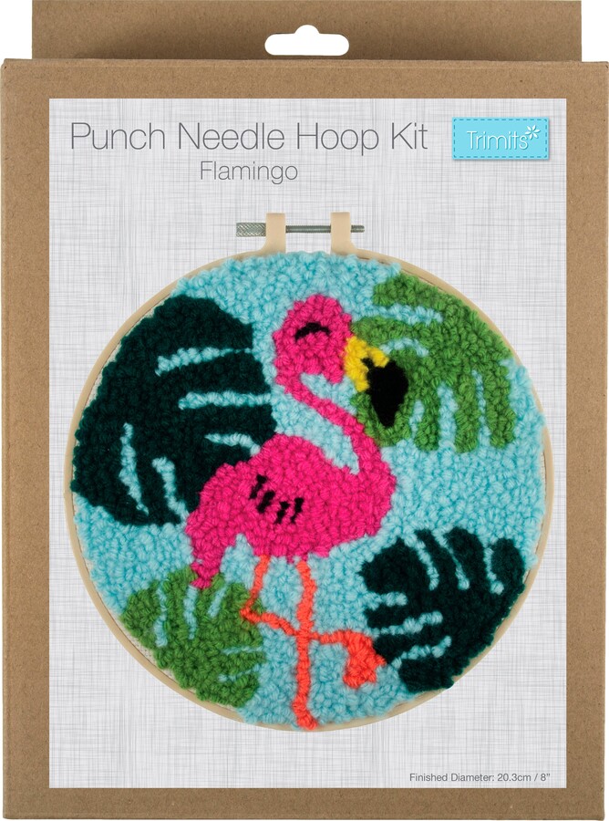 Trimits Punch Needle Hoop Kit Flamingo MultiColoured ShopStyle Decor