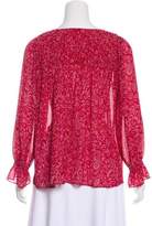 Thumbnail for your product : BA&SH Printed Long Sleeve Blouse
