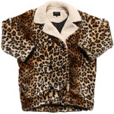 Thumbnail for your product : DKNY Leopard Print Faux Fur Coat
