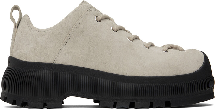 Jil Sander Gray Low-Top Sneakers