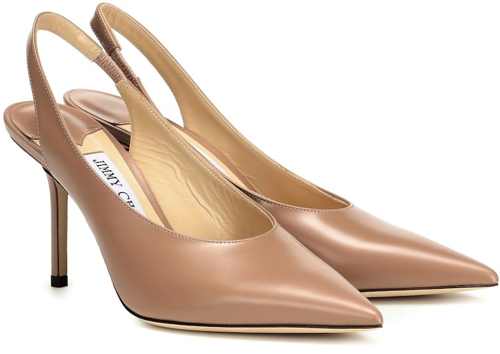 Jimmy Choo Ivy 85 leather slingback pumps ShopStyle
