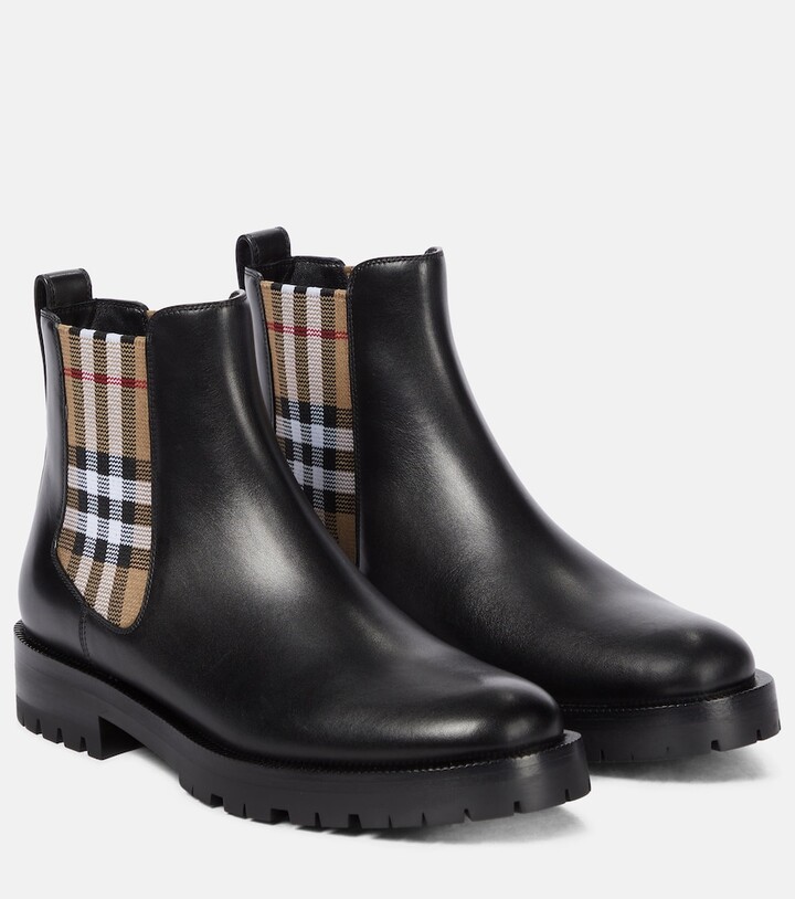 Burberry Leather Chelsea boots - ShopStyle