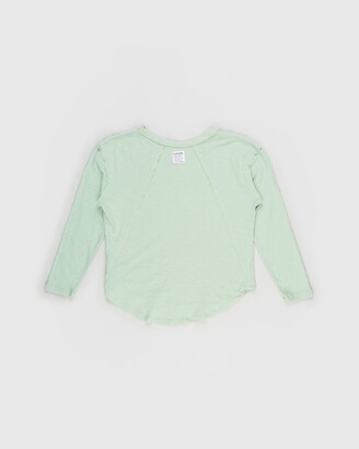 Eve Girl Girl's Green Basic T-Shirts - Mackenzie Long Sleeve Tee - Kids-Teens