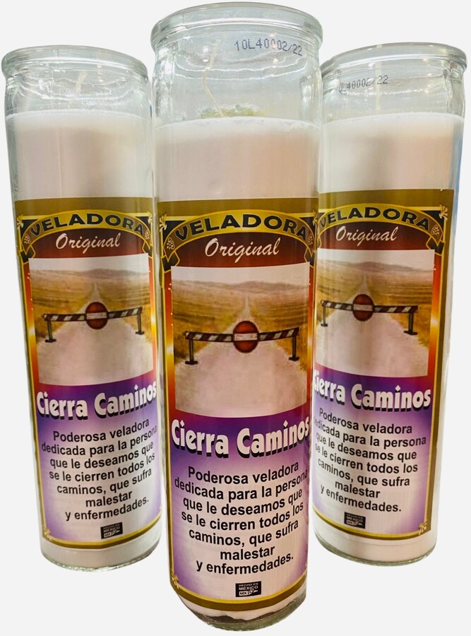 Etsy Cierra Caminos Veladora, Close Roads Fixed Candles. To Destroy