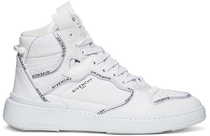 Givenchy High Top Wing Sneakers in Leather with Logo - ShopStyle