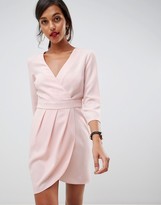 Thumbnail for your product : ASOS DESIGN DESIGN mini dress with wrap skirt