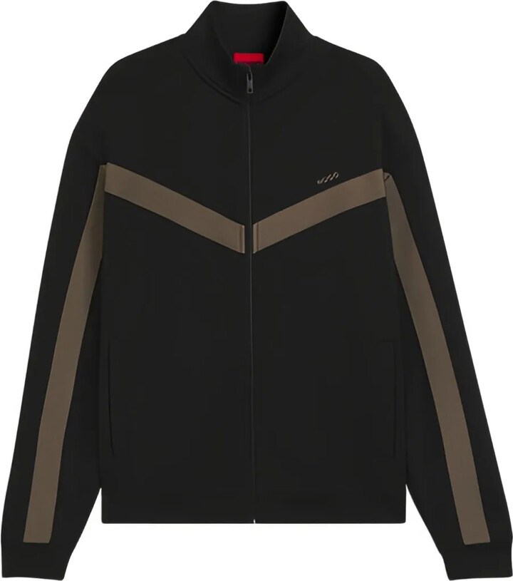 HUGO BOSS Panelled Zip-Up Sweater
