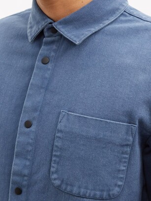 Folk Assembly Washed Cotton-twill Jacket - Blue