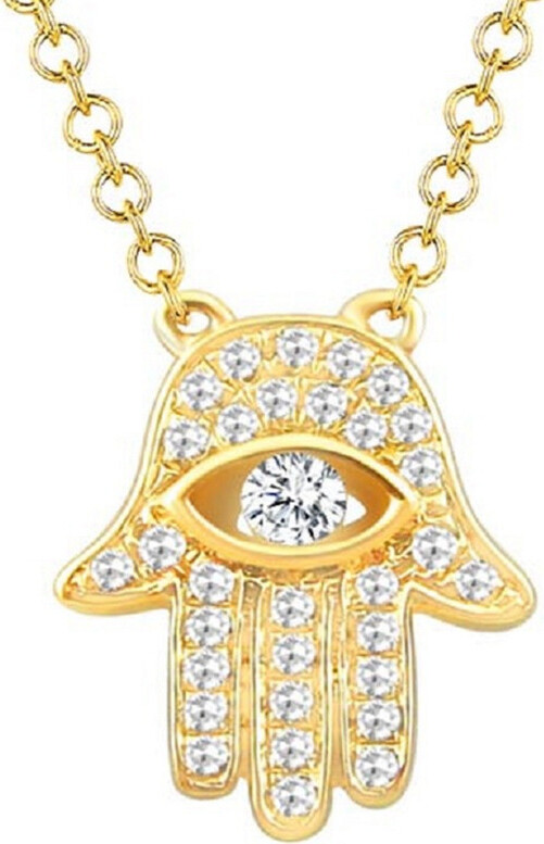 Sabrina Designs 14K 0.11 Ct. Tw. Diamond Hamsa Necklace