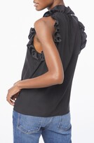 Thumbnail for your product : Frame Ruffle Trim Silk Top