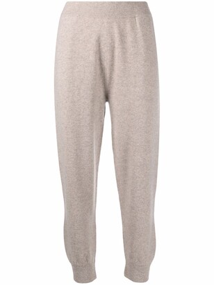 Extreme Cashmere Tapered-Leg Knitted Trousers