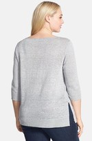Thumbnail for your product : Eileen Fisher Jersey & Silk Ballet Neck Top (Plus Size)