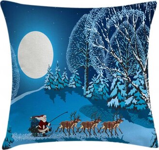 Ambesonne Christmas Fluffy Throw Pillow Cushion Cover, Xmas
