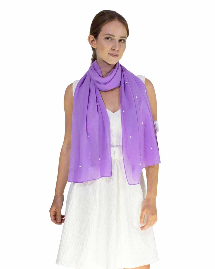 purple shawl wedding