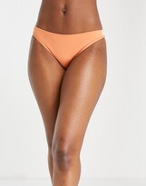 Thumbnail for your product : adidas Adicolor Three-Stripes logo bikini bottoms in hazy copper