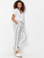 Thumbnail for your product : M&Co Striped linen trousers