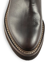 Thumbnail for your product : Brunello Cucinelli Monili Beaded Mid-Calf Leather Biker Boots