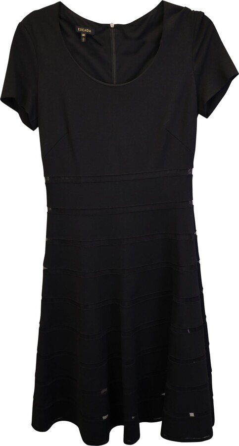 A-Line Mini Dress in Black Viscose