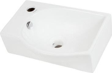 Elanti Right-Facing Ceramic 16'' Wall-Mount Bathroom Sink