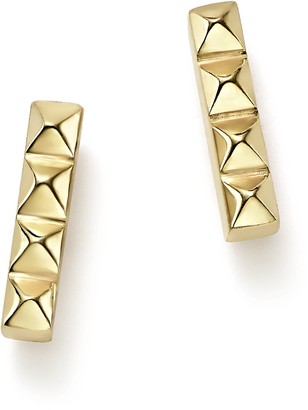 Chicco Zoe 14K Yellow Gold Spiked Bar Stud Earrings
