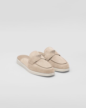 サンダル PRADA SUEDE SABOTS Prada Suede sabots - ShopStyle Flip Flop Sandals