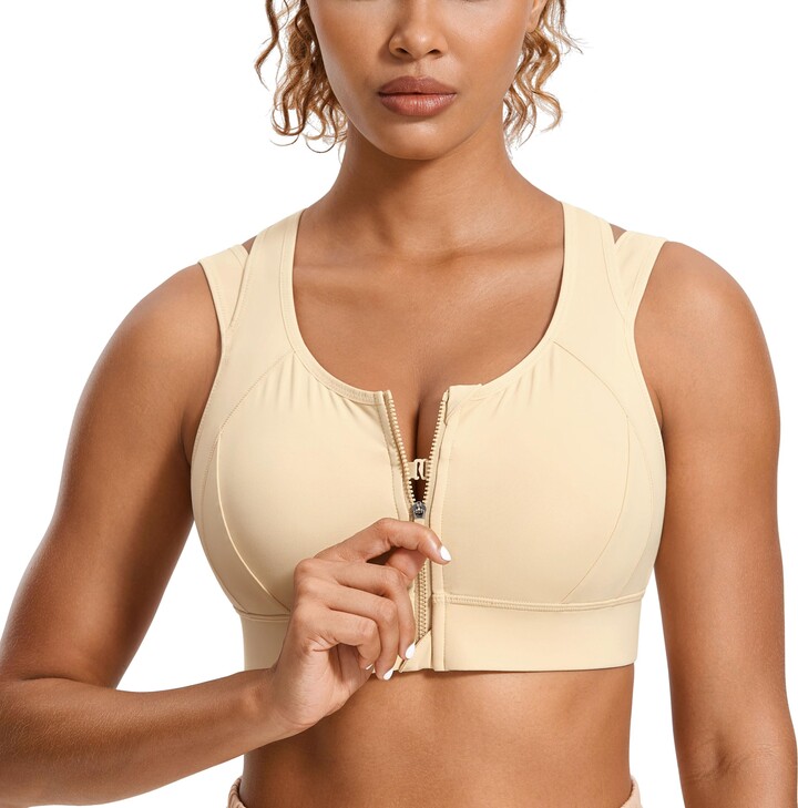 Mesh Zipper Front Sports Bra Energy Elevate Non-Wired Zip Front