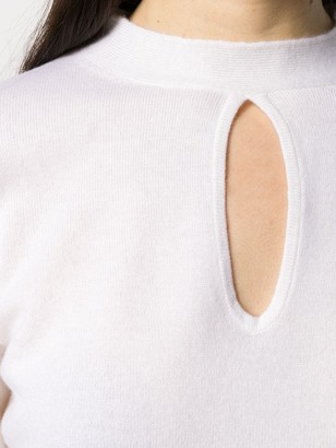 Allude Teardrop Detail Knitted Top
