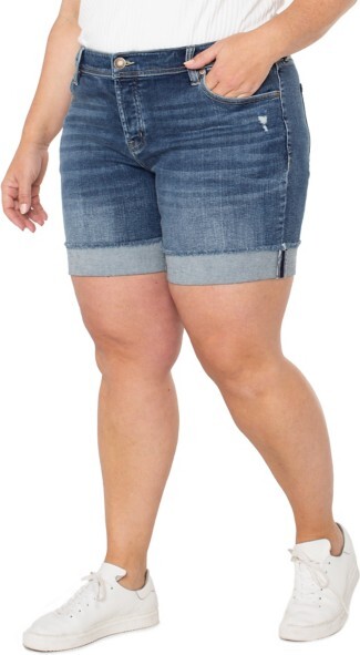 Liverpool Los Angeles Women's The Keeper Fray Cuff Jean Shorts 16 Fair Oaks