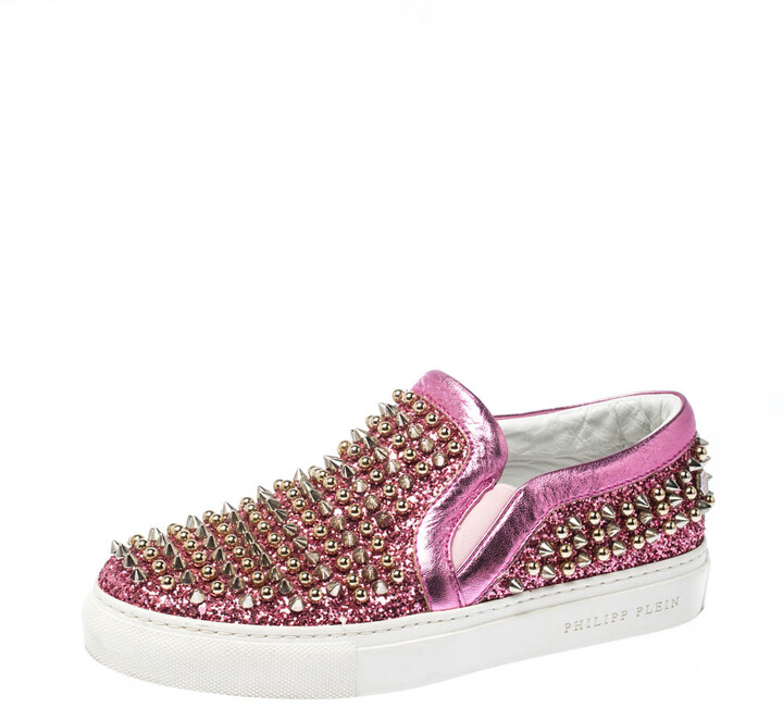 womens sparkle slip on sneakers