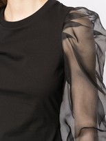 Thumbnail for your product : Cinq à Sept Sheer Ruffle Sleeve Blouse
