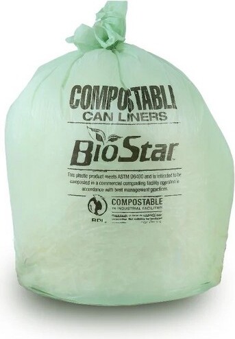 Plasticplace20-30GallonCompostableTrashBags,0.85Mil,30''x36''(70Count)