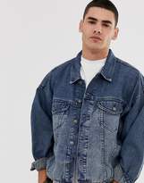 Thumbnail for your product : ASOS DESIGN oversized denim jacket in mid wash
