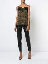 Thumbnail for your product : Just Female leopard print lace trim camisole