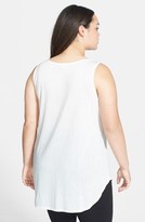 Thumbnail for your product : Pink Lotus Screen Print Scoop Neck Tank (Plus Size)