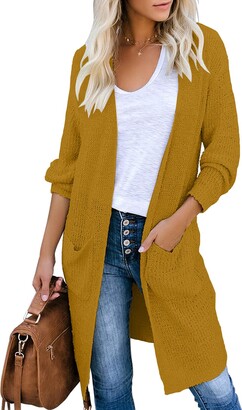 Long Yellow Cardigan | Shop the world's largest collection of fashion |  ShopStyle UK