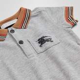 Thumbnail for your product : Burberry Icon Stripe Detail Cotton Polo Shirt